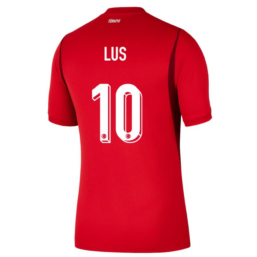 Danxen Niño Camiseta Turquía Berat Luş #10 Rojo Borgoña 1ª Equipación 26-28 La Camisa