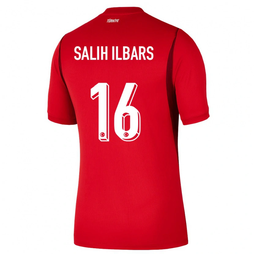 Danxen Niño Camiseta Turquía Muhammet Salih İlbars #16 Rojo Borgoña 1ª Equipación 26-28 La Camisa