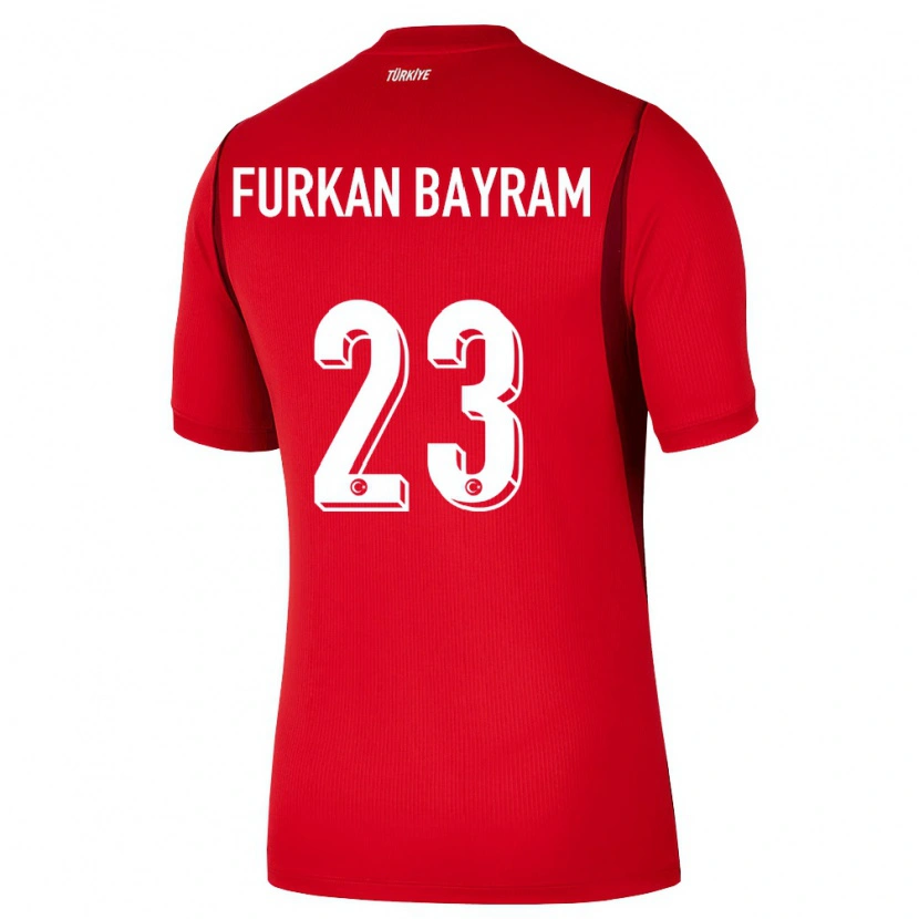 Danxen Niño Camiseta Turquía Mert Furkan Bayram #23 Rojo Borgoña 1ª Equipación 26-28 La Camisa