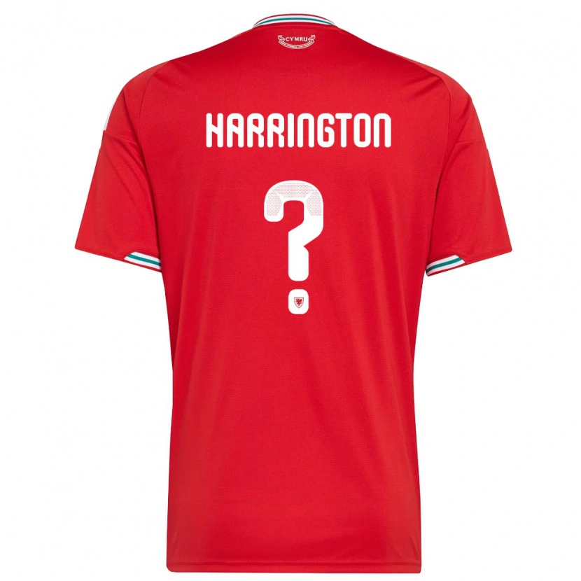 Danxen Niño Camiseta Gales Theo Harrington #0 Rojo Blanco Verde 1ª Equipación 26-28 La Camisa