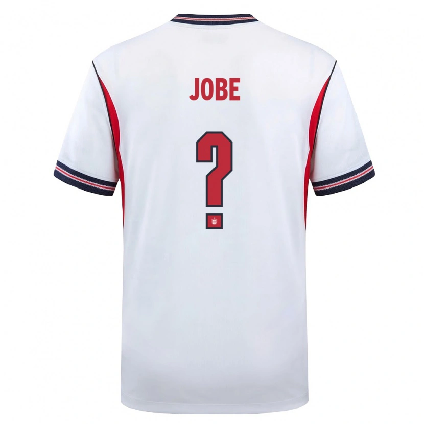 Danxen Niño Camiseta Inglaterra Jobe Bellingham #0 Blanco Marino Rojo 1ª Equipación 26-28 La Camisa