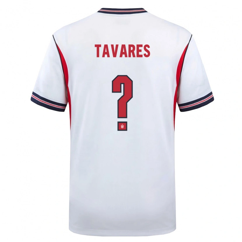 Danxen Niño Camiseta Inglaterra Ajay Tavares #0 Blanco Marino Rojo 1ª Equipación 26-28 La Camisa