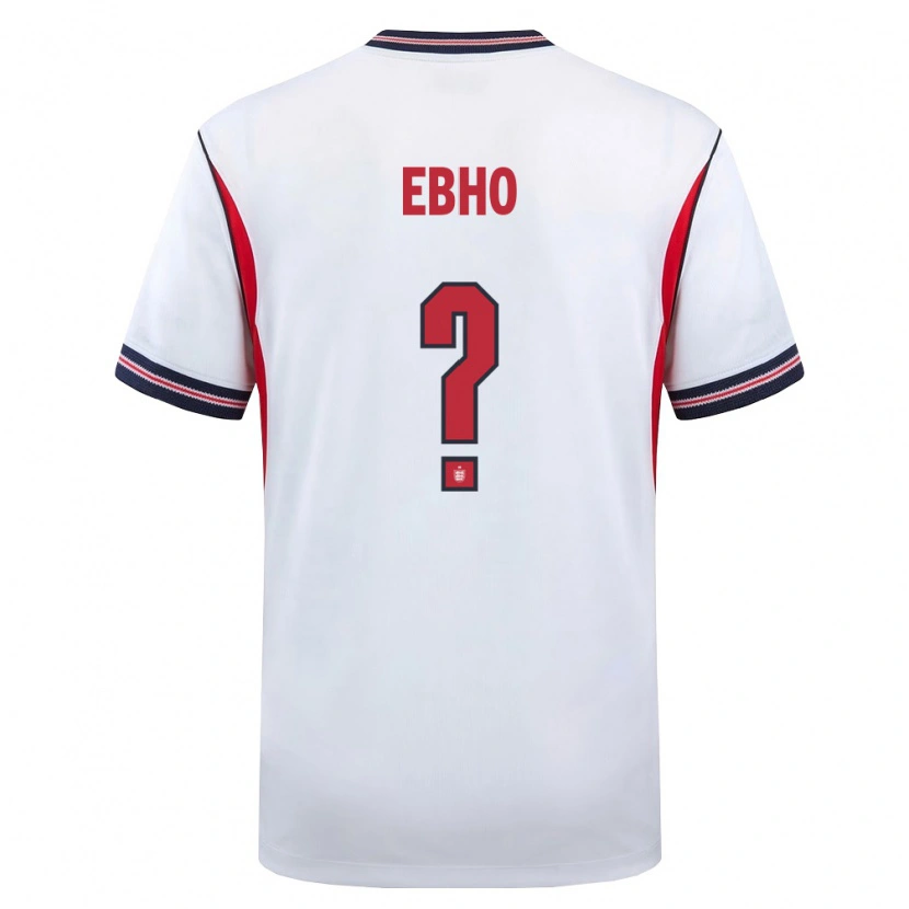 Danxen Niño Camiseta Inglaterra Riley Ebho #0 Blanco Marino Rojo 1ª Equipación 26-28 La Camisa