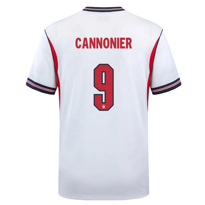 Danxen Niño Camiseta Inglaterra Oakley Cannonier #9 Blanco Marino Rojo 1ª Equipación 26-28 La Camisa