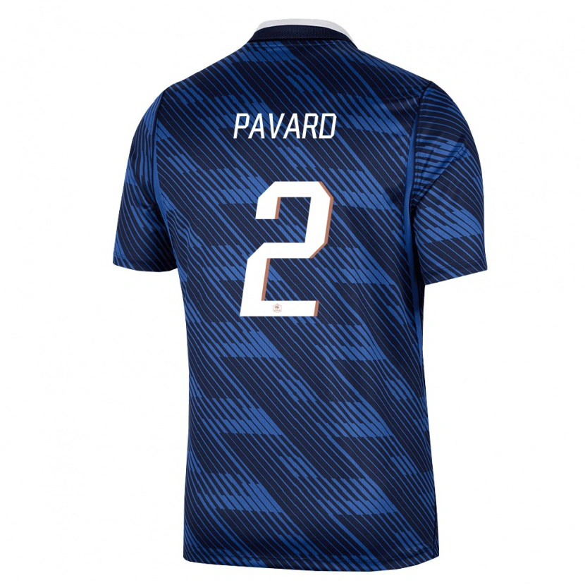 Danxen Niño Camiseta Francia Benjamin Pavard #2 Marino Azul Blanco 1ª Equipación 26-28 La Camisa