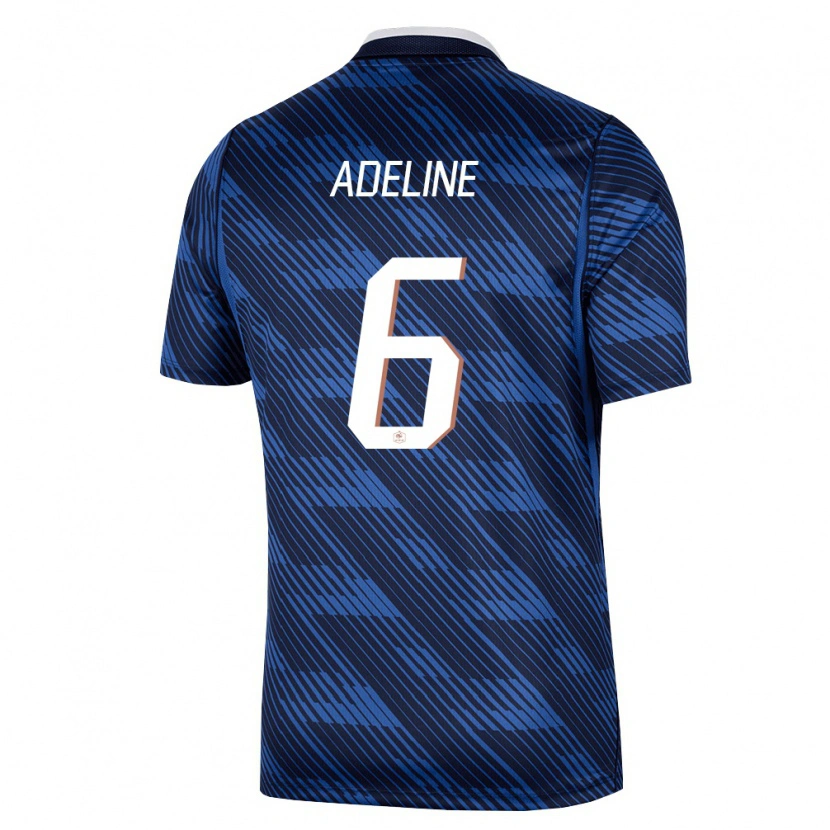 Danxen Niño Camiseta Francia Martin Adeline #6 Marino Azul Blanco 1ª Equipación 26-28 La Camisa