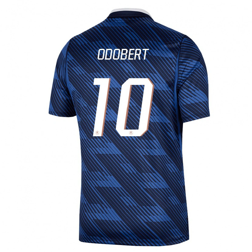 Danxen Niño Camiseta Francia Wilson Odobert #10 Marino Azul Blanco 1ª Equipación 26-28 La Camisa