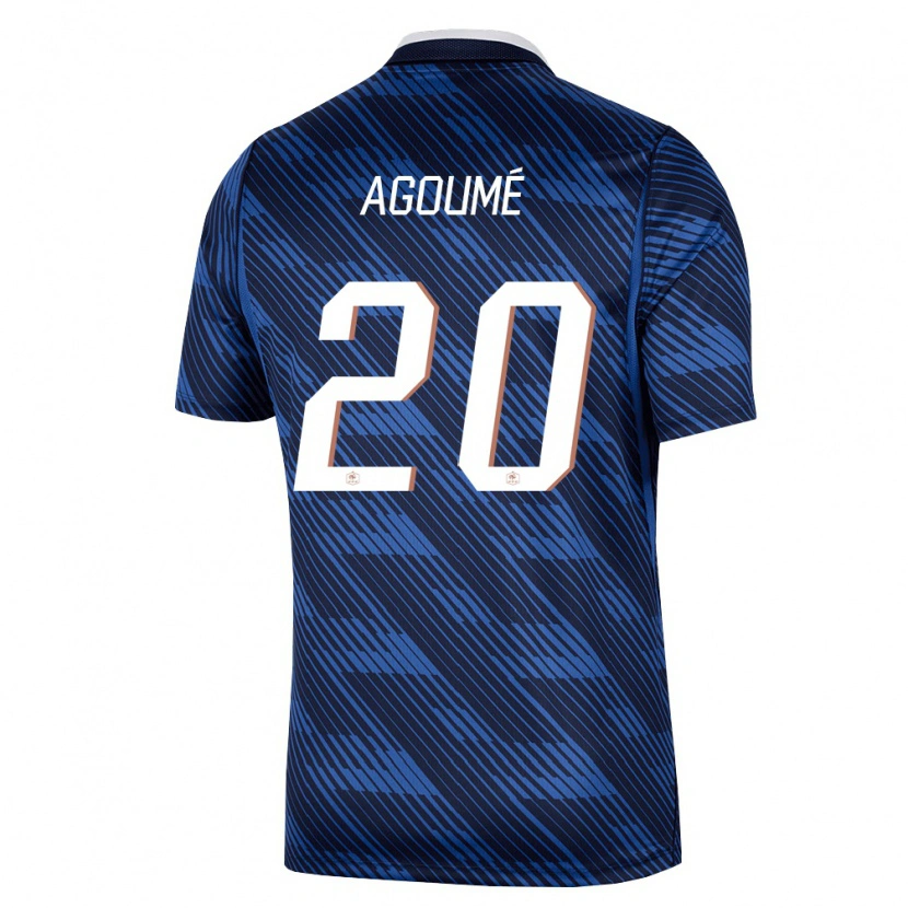 Danxen Niño Camiseta Francia Lucien Agoumé #20 Marino Azul Blanco 1ª Equipación 26-28 La Camisa