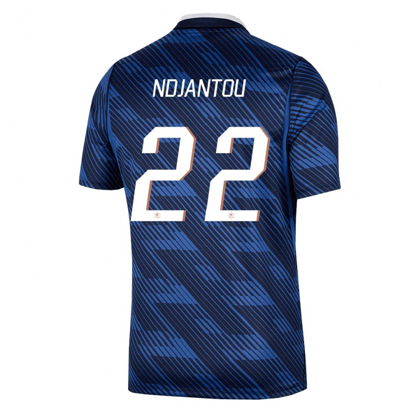 Danxen Niño Camiseta Francia Quentin Ndjantou #22 Marino Azul Blanco 1ª Equipación 26-28 La Camisa