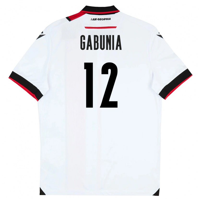 Danxen Niño Camiseta Georgia Tatia Gabunia #12 Blanco Negro Rojo 1ª Equipación 26-28 La Camisa