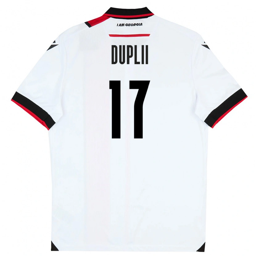 Danxen Niño Camiseta Georgia Daniil Duplii #17 Blanco Negro Rojo 1ª Equipación 26-28 La Camisa