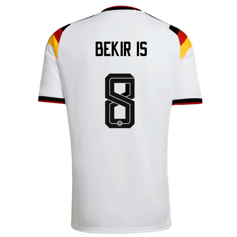 Danxen Niño Camiseta Alemania Eba Bekir Is #8 Blanco Negro Rojo 1ª Equipación 26-28 La Camisa