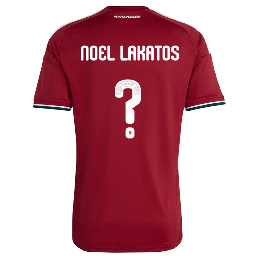 Danxen Niño Camiseta Hungría Noel Lakatos #0 Rojo Blanco Verde 1ª Equipación 26-28 La Camisa