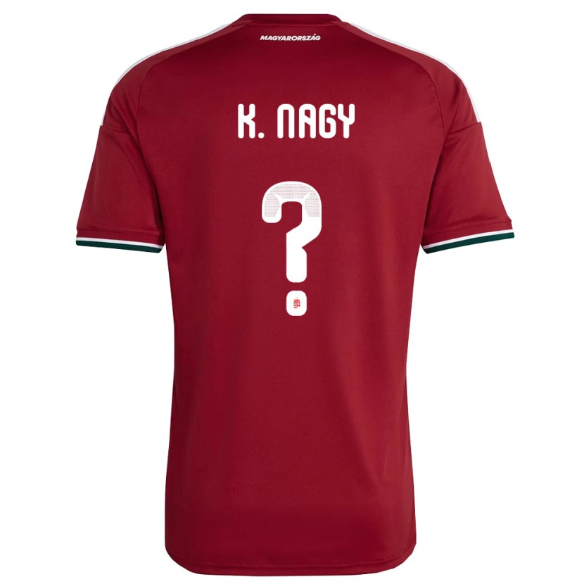 Danxen Niño Camiseta Hungría Kristóf Nagy #0 Rojo Blanco Verde 1ª Equipación 26-28 La Camisa