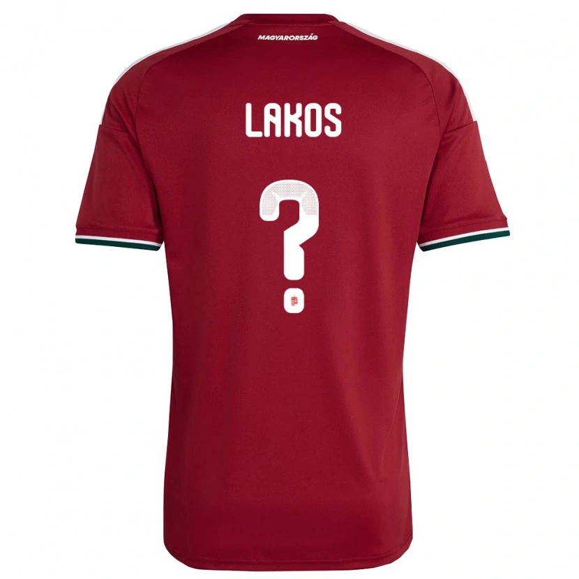 Danxen Niño Camiseta Hungría Mihály Lakos #0 Rojo Blanco Verde 1ª Equipación 26-28 La Camisa