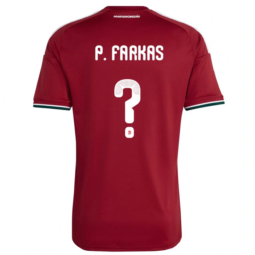 Danxen Niño Camiseta Hungría Patrik Farkas #0 Rojo Blanco Verde 1ª Equipación 26-28 La Camisa