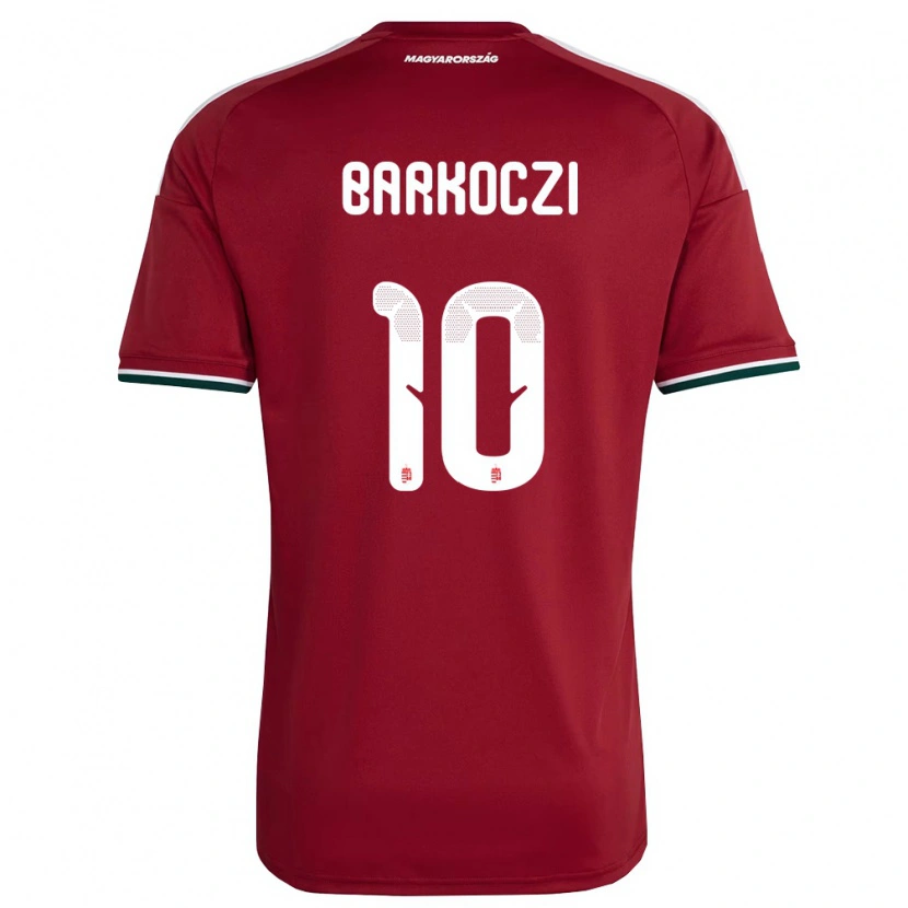 Danxen Niño Camiseta Hungría Barnabás Barkóczi #10 Rojo Blanco Verde 1ª Equipación 26-28 La Camisa