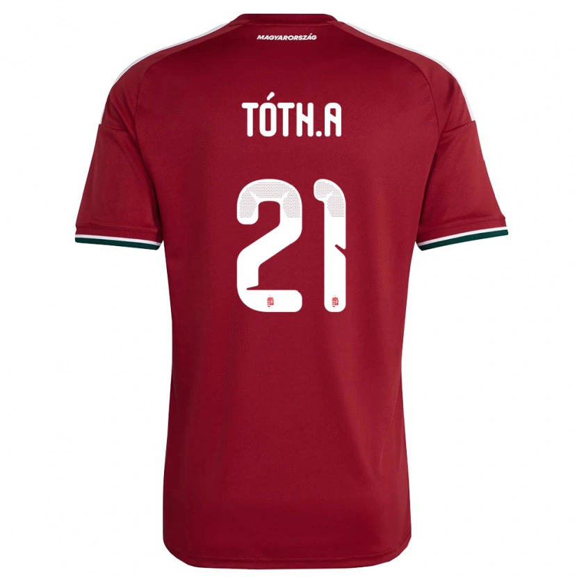 Danxen Niño Camiseta Hungría Alex Tóth #21 Rojo Blanco Verde 1ª Equipación 26-28 La Camisa