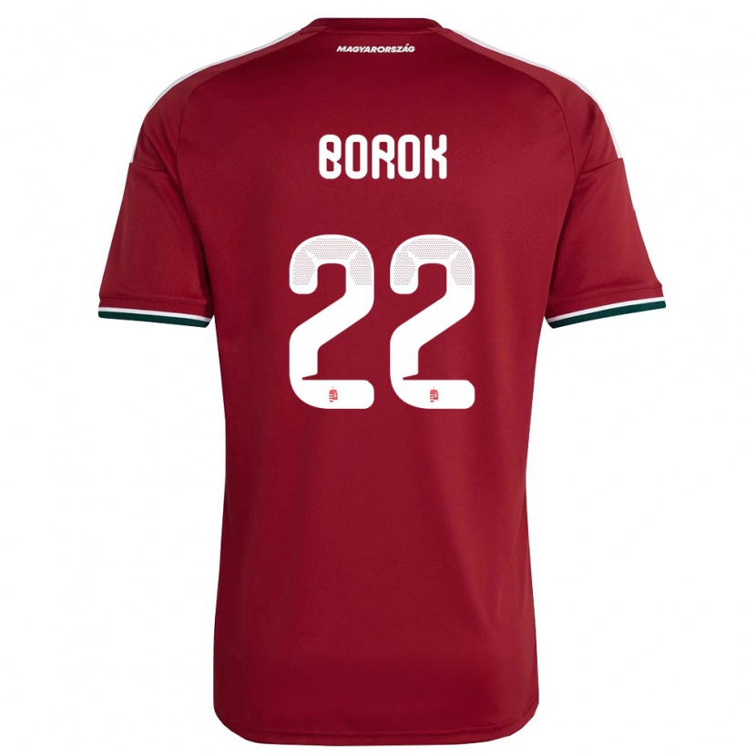 Danxen Niño Camiseta Hungría Dorina Borók #22 Rojo Blanco Verde 1ª Equipación 26-28 La Camisa