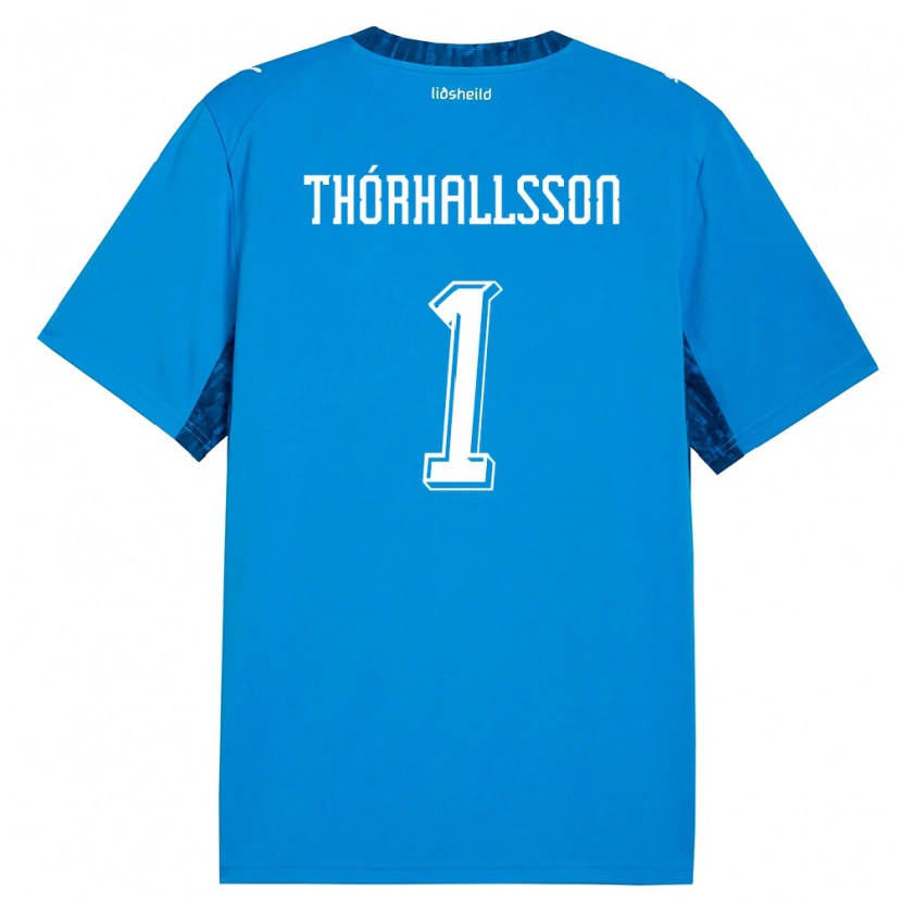 Danxen Niño Camiseta Islandia Ívar Arnbro Thórhallsson #1 Azul Marino 1ª Equipación 26-28 La Camisa