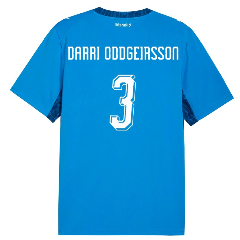 Danxen Niño Camiseta Islandia Björn Darri Oddgeirsson #3 Azul Marino 1ª Equipación 26-28 La Camisa