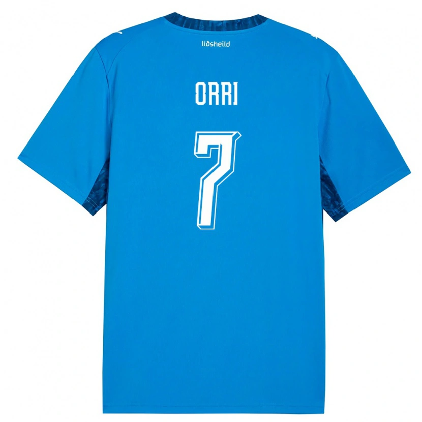 Danxen Niño Camiseta Islandia Ágúst Orri Thorsteinsson #7 Azul Marino 1ª Equipación 26-28 La Camisa