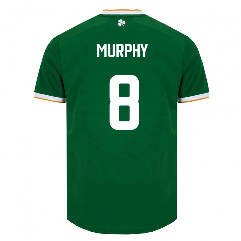 Danxen Niño Camiseta Irlanda Adam Murphy #8 Verde Oscuro Blanco 1ª Equipación 26-28 La Camisa