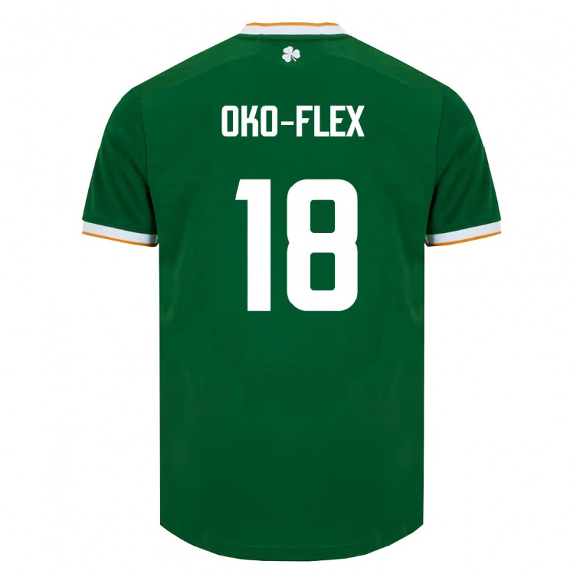 Danxen Niño Camiseta Irlanda Armstrong Oko-Flex #18 Verde Oscuro Blanco 1ª Equipación 26-28 La Camisa