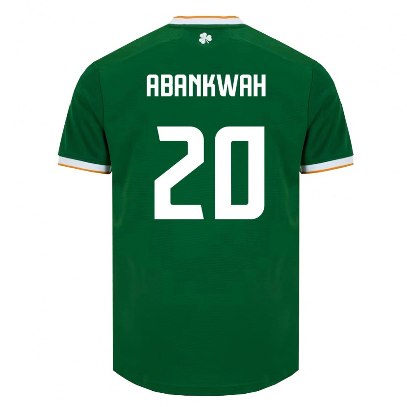 Danxen Niño Camiseta Irlanda James Abankwah #20 Verde Oscuro Blanco 1ª Equipación 26-28 La Camisa