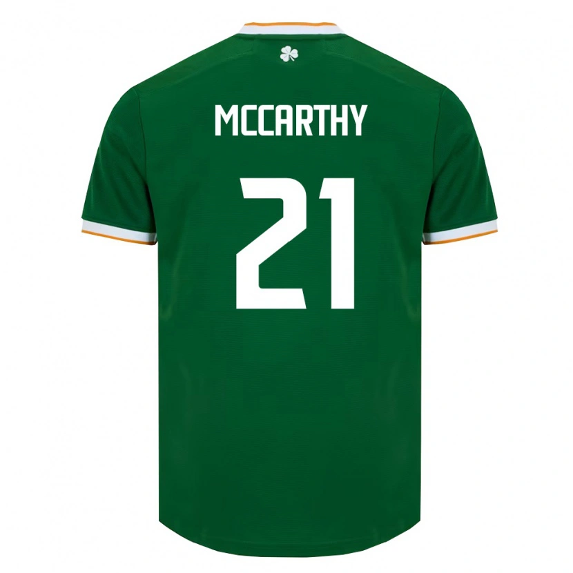 Danxen Niño Camiseta Irlanda Cathal Mccarthy #21 Verde Oscuro Blanco 1ª Equipación 26-28 La Camisa