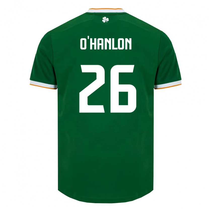 Danxen Niño Camiseta Irlanda Tara O'hanlon #26 Verde Oscuro Blanco 1ª Equipación 26-28 La Camisa
