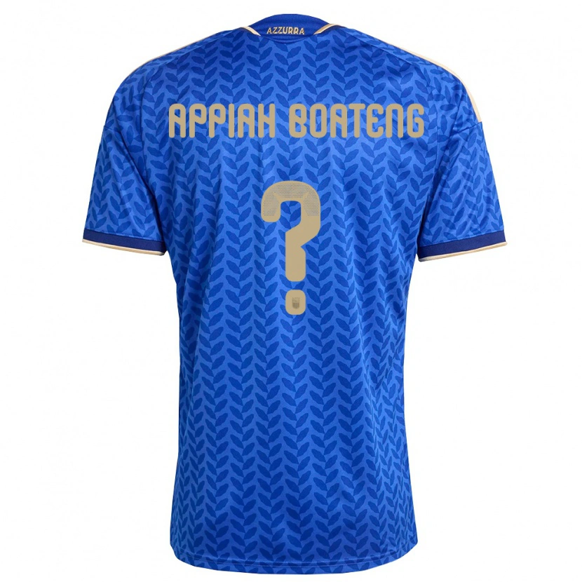 Danxen Niño Camiseta Italia Matthew Appiah Boateng #0 Azul Marino Oro 1ª Equipación 26-28 La Camisa