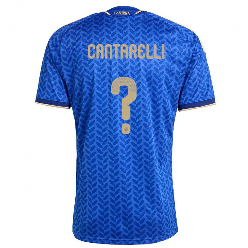 Danxen Niño Camiseta Italia Elia Cantarelli #0 Azul Marino Oro 1ª Equipación 26-28 La Camisa