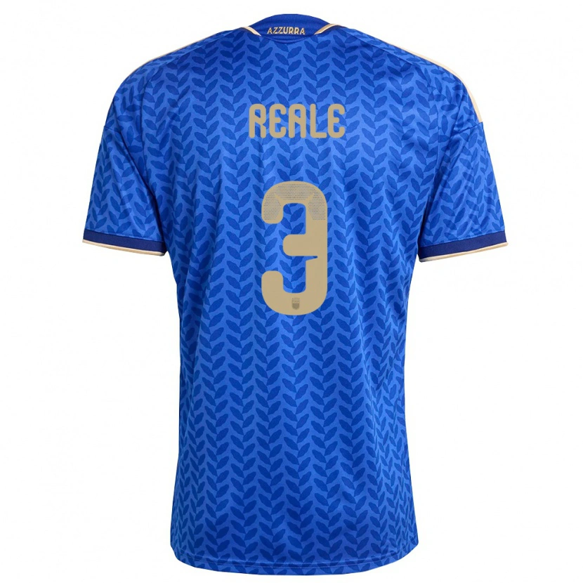 Danxen Niño Camiseta Italia Filippo Reale #3 Azul Marino Oro 1ª Equipación 26-28 La Camisa