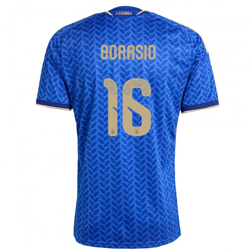 Danxen Niño Camiseta Italia Benit Borasio #16 Azul Marino Oro 1ª Equipación 26-28 La Camisa
