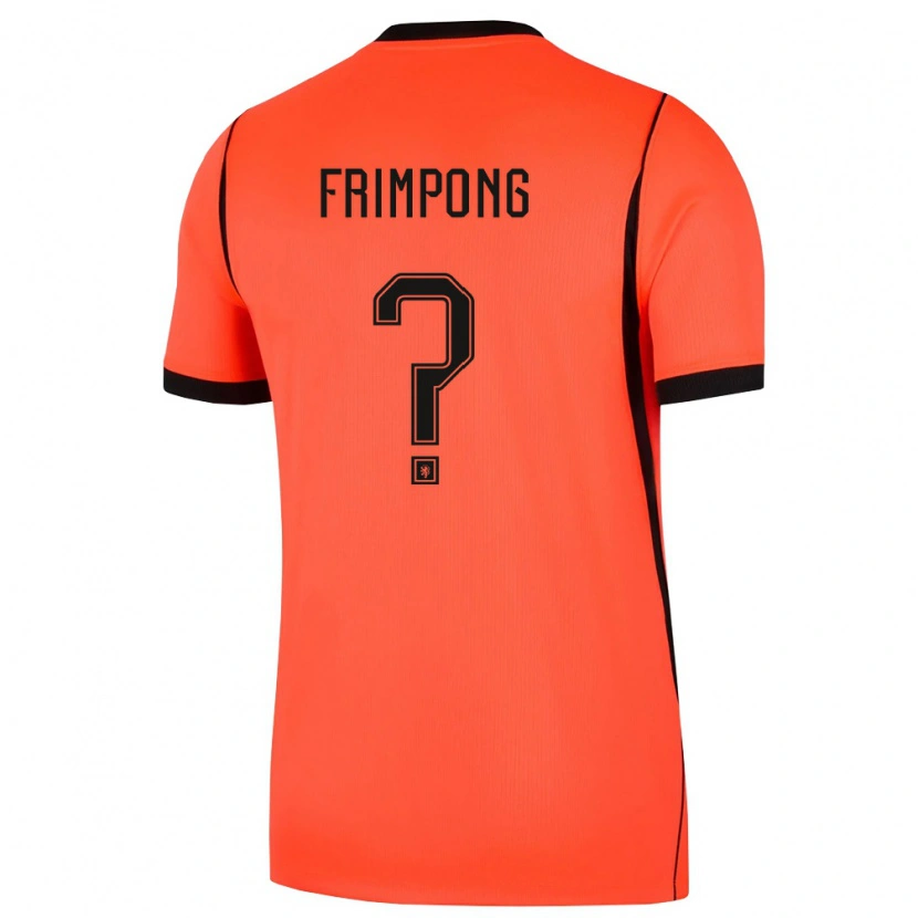 Danxen Niño Camiseta Países Bajos Jeremie Frimpong #0 Naranja Negro 1ª Equipación 26-28 La Camisa