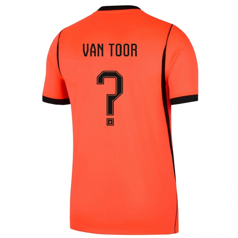 Danxen Niño Camiseta Países Bajos Julian Van Toor #0 Naranja Negro 1ª Equipación 26-28 La Camisa