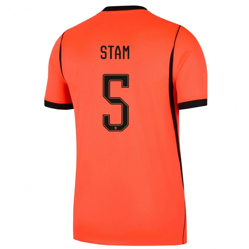 Danxen Niño Camiseta Países Bajos Dyran Stam #5 Naranja Negro 1ª Equipación 26-28 La Camisa
