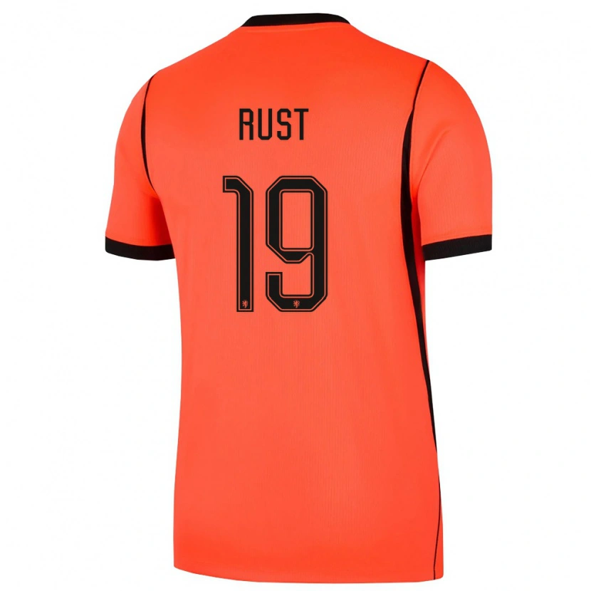 Danxen Niño Camiseta Países Bajos Fabiano Rust #19 Naranja Negro 1ª Equipación 26-28 La Camisa