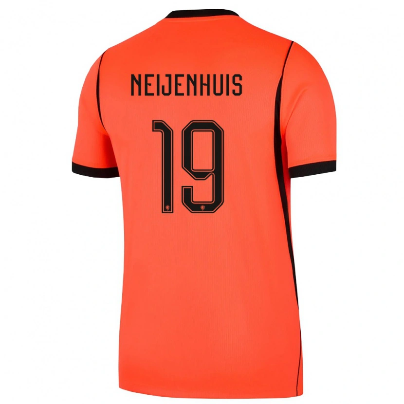 Danxen Niño Camiseta Países Bajos Kelvin Neijenhuis #19 Naranja Negro 1ª Equipación 26-28 La Camisa