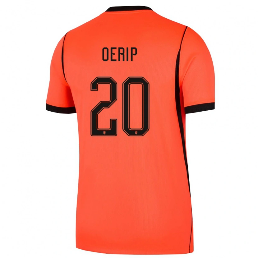 Danxen Niño Camiseta Países Bajos Julian Oerip #20 Naranja Negro 1ª Equipación 26-28 La Camisa