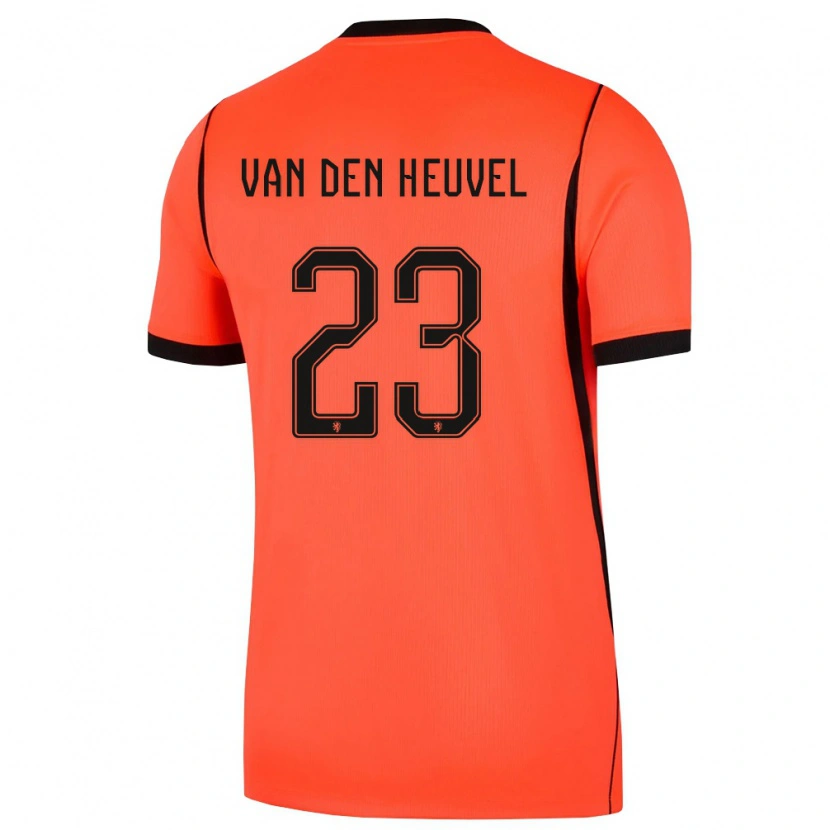 Danxen Niño Camiseta Países Bajos Dani Van Den Heuvel #23 Naranja Negro 1ª Equipación 26-28 La Camisa