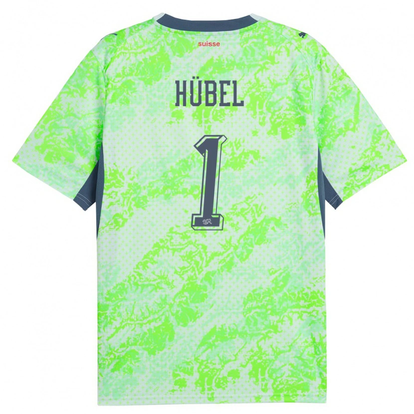 Danxen Niño Camiseta Suiza Marvin Hubel #1 Verde Marino 2ª Equipación 26-28 La Camisa