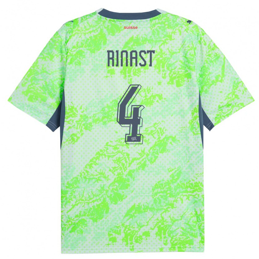 Danxen Niño Camiseta Suiza Rachel Rinast #4 Verde Marino 2ª Equipación 26-28 La Camisa