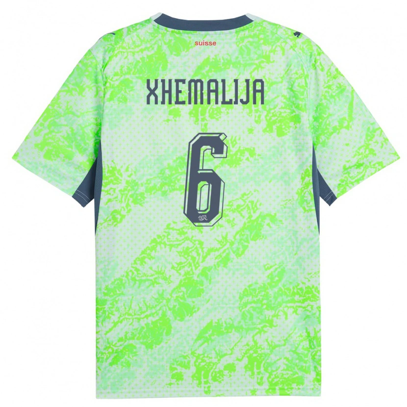 Danxen Niño Camiseta Suiza Demir Xhemalija #6 Verde Marino 2ª Equipación 26-28 La Camisa