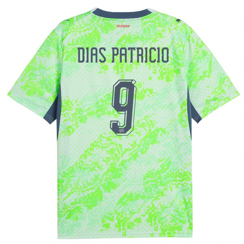 Danxen Niño Camiseta Suiza Alexandre Dias Patricio #9 Verde Marino 2ª Equipación 26-28 La Camisa