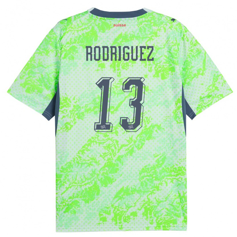 Danxen Niño Camiseta Suiza Ricardo Rodríguez #13 Verde Marino 2ª Equipación 26-28 La Camisa