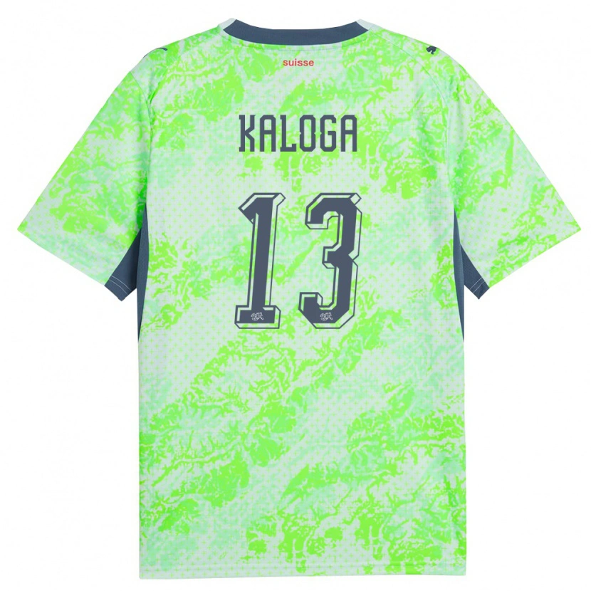 Danxen Niño Camiseta Suiza Issa Kaloga #13 Verde Marino 2ª Equipación 26-28 La Camisa