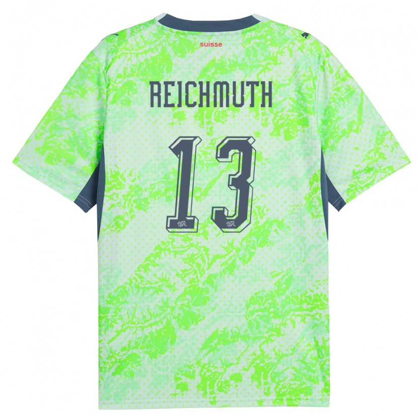 Danxen Niño Camiseta Suiza Miguel Reichmuth #13 Verde Marino 2ª Equipación 26-28 La Camisa