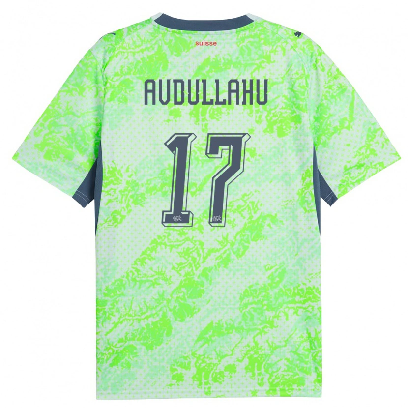 Danxen Niño Camiseta Suiza Leon Avdullahu #17 Verde Marino 2ª Equipación 26-28 La Camisa